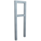 Lean-on hoop made of steel tube | Square tube 60 x 60 mm | with cross bar | total width: 450 mm | hot-dip galvanized